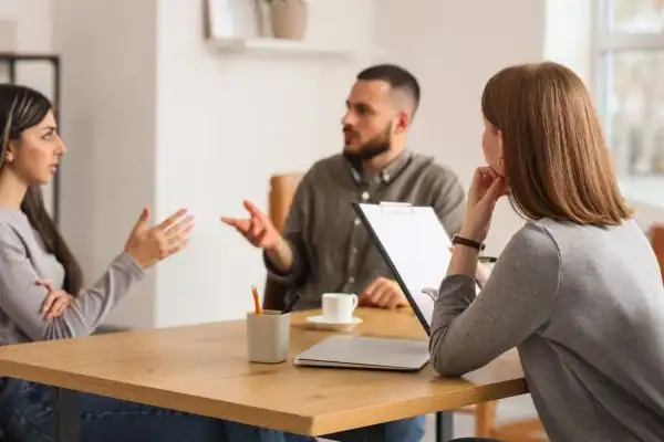 Image of couple access free mediation using family mediation voucher scheme Havant